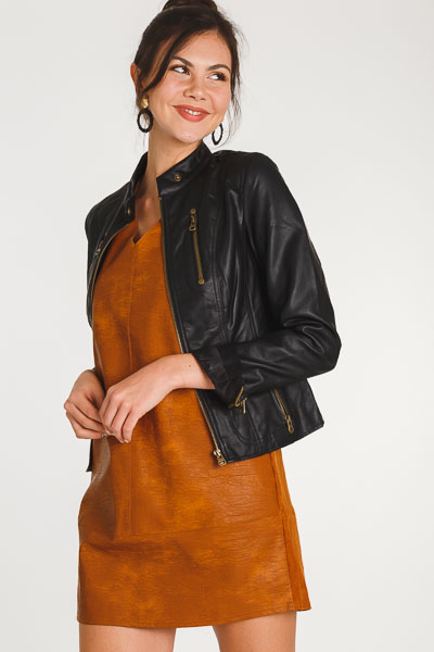 Camel Leather Dress