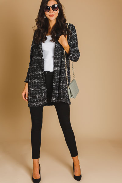 Tweed Open Jacket