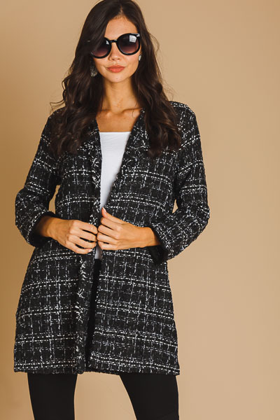 Tweed Open Jacket