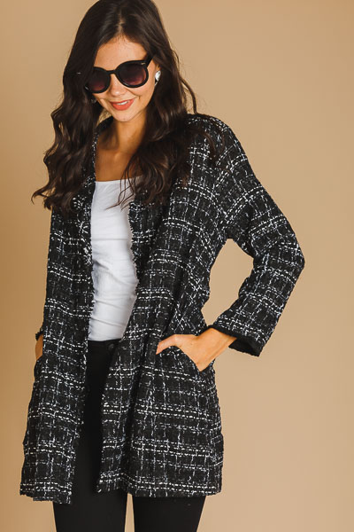 Tweed Open Jacket