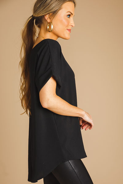Brittany Basic Blouse, Black