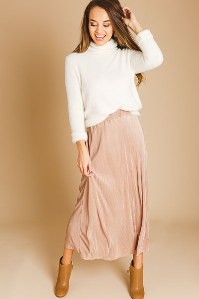 Gold Pleated Skirt