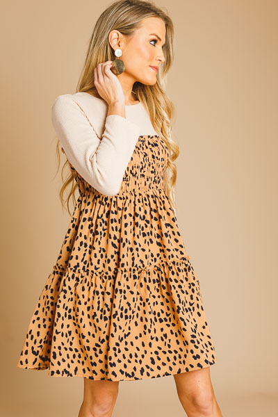 Layered Look Speckled Dress