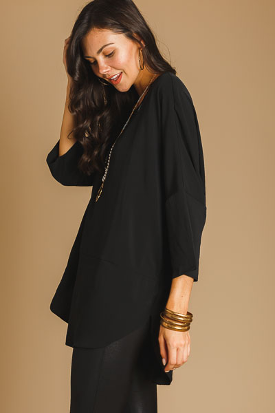 What's The Scoop Tunic, Black
