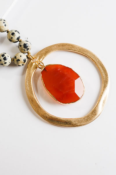 Solar Necklace, Red