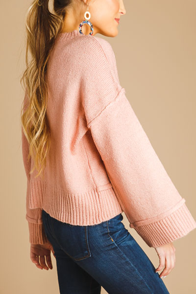 Dusty Pink Cropped Sweater