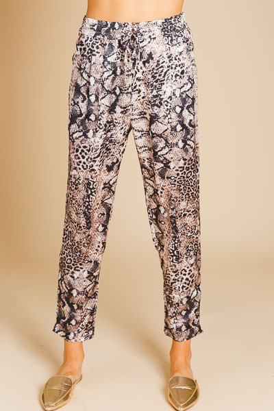 Silk Snake Pants, Ivory