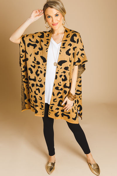 Cheetah Sweater Wrap