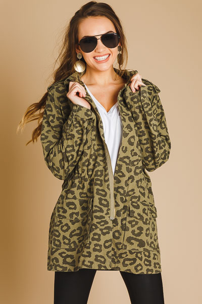 Cheetah Utility Jacket, Olive