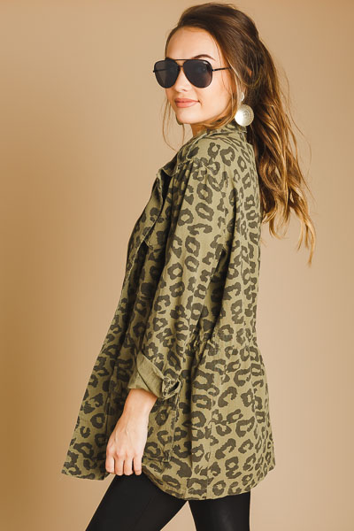 Cheetah Utility Jacket, Olive