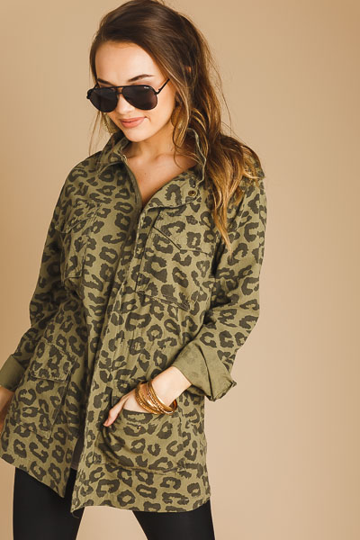 Cheetah Utility Jacket, Olive
