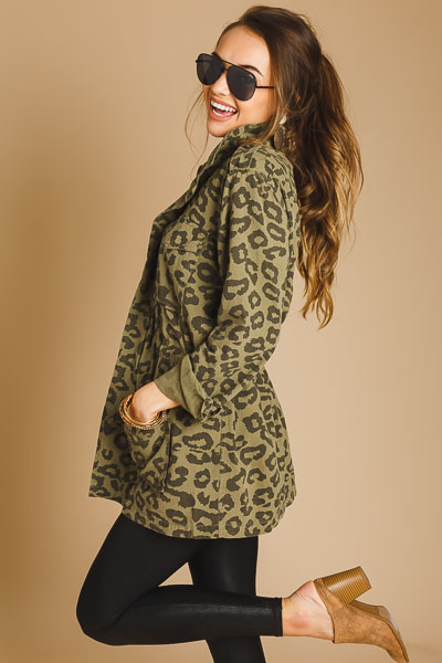 Cheetah Utility Jacket, Olive