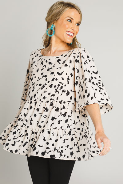 Dry Brushed Spot Blouse