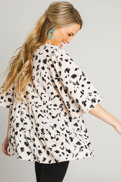 Dry Brushed Spot Blouse