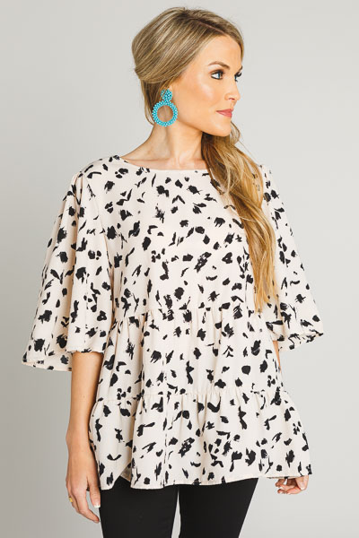 Dry Brushed Spot Blouse
