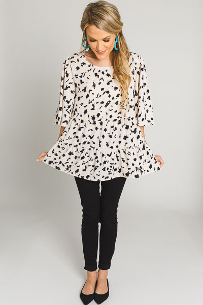 Dry Brushed Spot Blouse