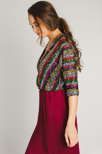 Rainbow Sequin Bodysuit