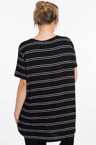 Dani T-Shirt, Black Stripe
