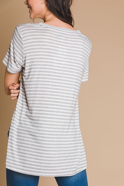 Dani T-Shirt, Gray Stripe