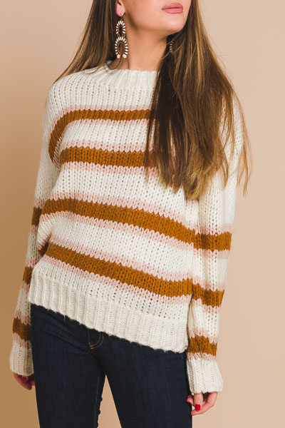 Creamy Stripes Sweater