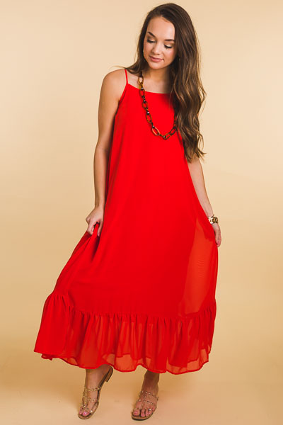 Adora Maxi Dress, Poppy Red