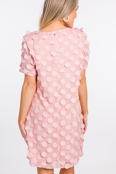 Bold Dots Dress, Blush