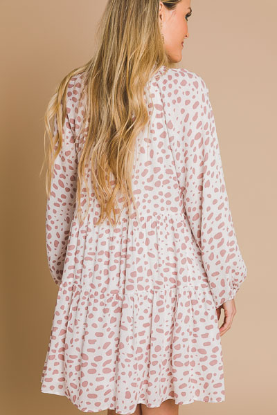 Spotted Tiered Dress