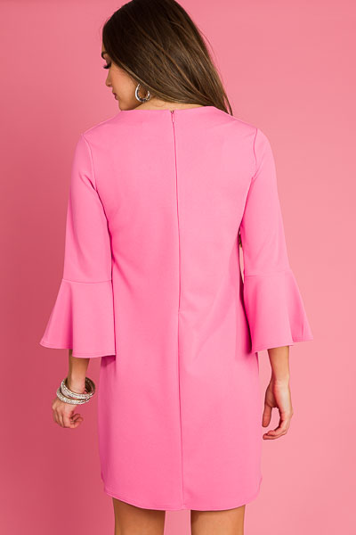 Bell Sleeve Shift, Pink