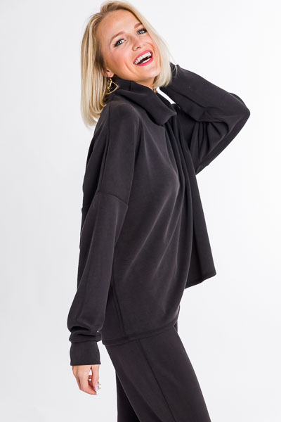 Soft Knit Trousers, Black