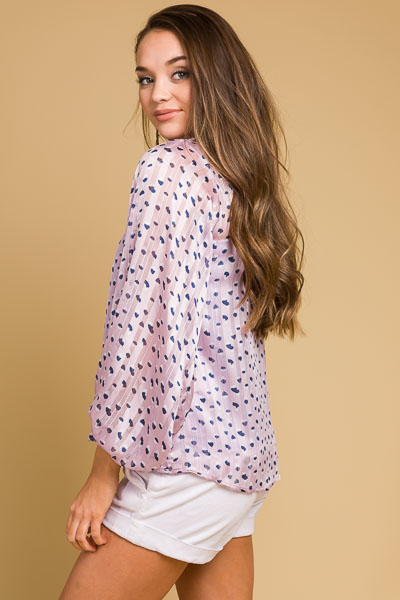 Spotted Lilac Blouse