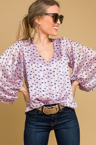 Spotted Lilac Blouse