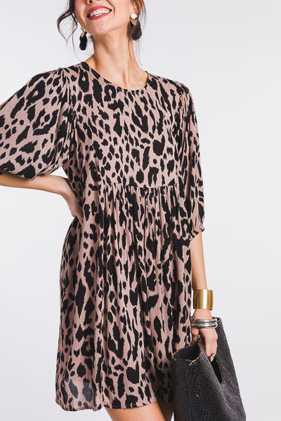 Cheetah Print Rayon Dress, Coco