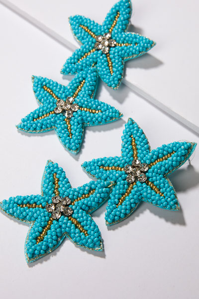 Starfish Earring, Turquoise