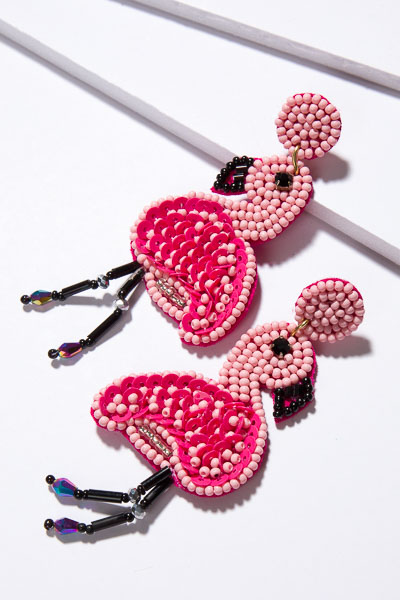 Bubblegum Flamingo Earring
