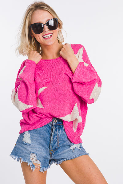 Star of the Show Sweater, Pink