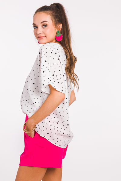 Dotted Blouse, White