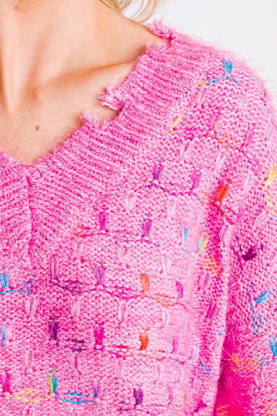 Hot Pink Heart Sweater – Confetti Boutique