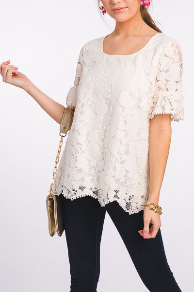 Lover Lace Blouse, Off White