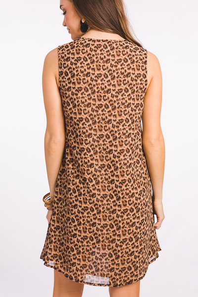 Front Knot Leopard Dress