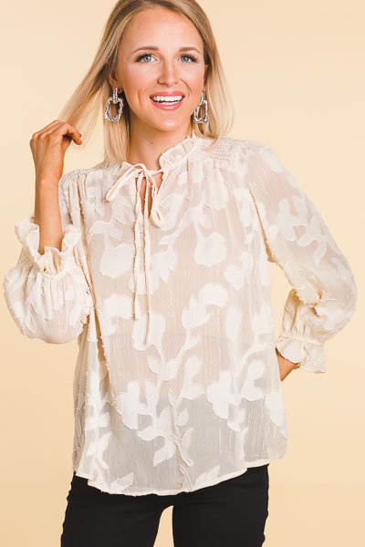 Cream Shimmer Blouse