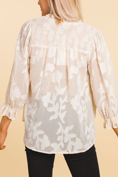 Cream Shimmer Blouse