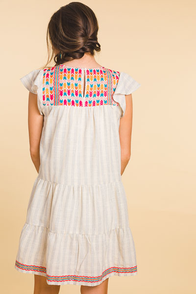 Arrows Embroidery Dress