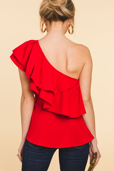 Perfectly Dramatic Top, Red