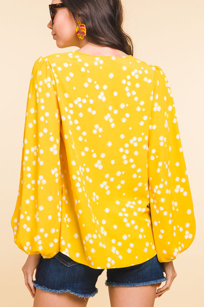 Shower of Spots Blouse, Yellow