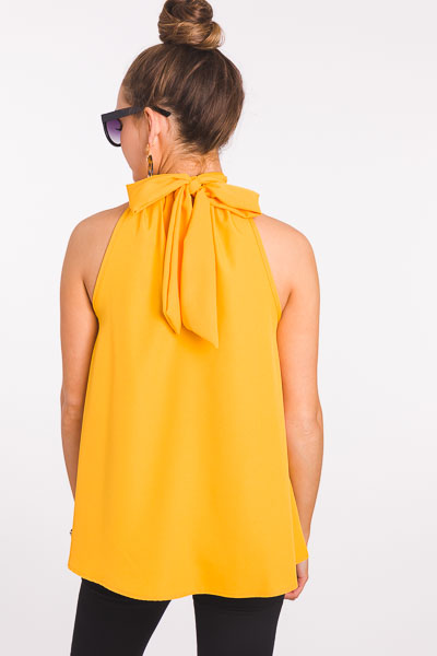 High Halter Top, Marigold - Short Sleeve & Sleeveless - Tops - The Blue ...