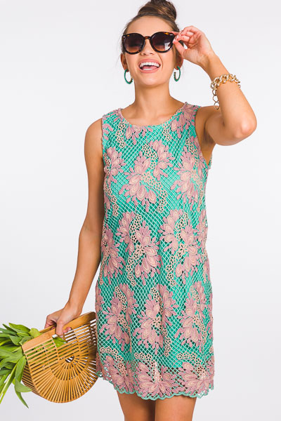 Crochet Lace Dress, Jade