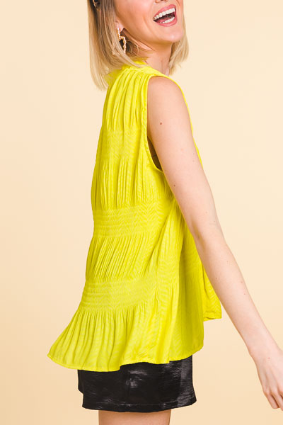Neon Smocked Top