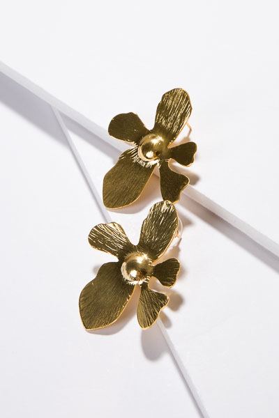 T. Jewels Orchid Flower Earring