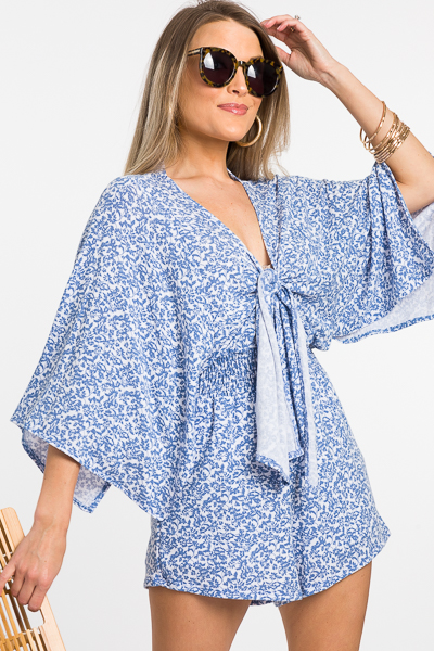 Chinoiserie Knit Romper