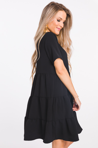 Best Basic Tiered Dress, Black